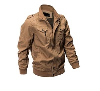 Blouson Bomber en Velours Côtelé Marron Coupe-Vent Grande Taille pour Homme avec Col Montant et Logo Personnalisé – Vêtement d'Extérieur Décontracté pour l'Automne
