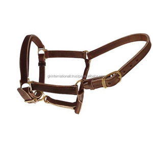 Premium Wholesale Popular Luxurious Elegant Perfect Adjustable Fashionable Padded Leather Horse <b>Halter</b> - Product Image 5