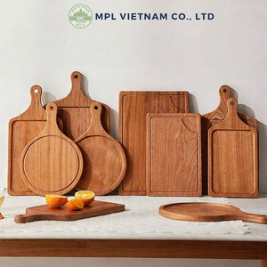 High Quality Custom Eco-Friendly Polished Walnut Acacia Wood Rectangle Cutting Board <b>Large</b> Kitchen Chopping Block Handle - Product Image 5