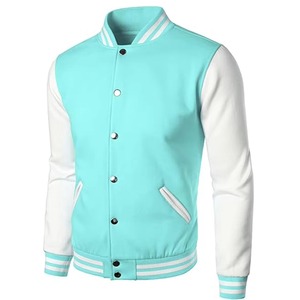 Custom Front Logo Stand Collar Windproof Breathable Fleece Varsity <b>Jacket</b> <b>for</b> <b>Men</b> Winter College <b>Baseball</b> - Product Image 3