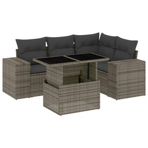 Conjunto de Sofás de Jardín en Gris Oscuro - Product Image 2