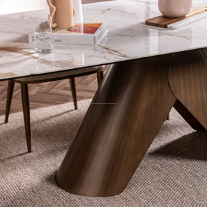 Ensemble de table à manger moderne avec 4 chaises rembourrées, plateau en bois extensible, design mid-century pour meubles de maison - Product Image 4