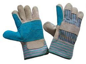 Guantes de Seguridad de Cuero de Primera Calidad, Amarillos, Resistentes a la Abrasión, Antideslizantes, para Uso General, con Puño Recto - Product Image 4