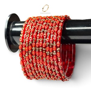 Vente en gros de bracelets en verre kashmiri traditionnels à coupe émeraude en forme de goutte d'eau – Bracelets indiens en gros, bracelets faits à la main et bijoux de mariage - Product Image 5