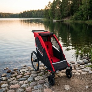 TC-2024S Poussette de jogging et remorque bébé 3-en-1 avec cadre en aluminium – Compagnon idéal pour les sorties, les balades à vélo et autres aventures - Product Image 2