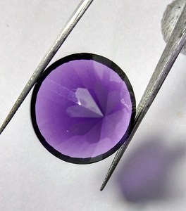 Pierre précieuse améthyste violette naturelle, coupe fantaisie ronde, haute qualité, pierre lâche pour la fabrication de bijoux, bague, pendentif - Product Image 3
