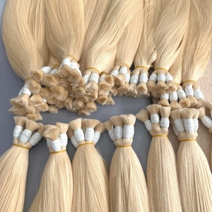 Venta al por mayor extensiones de cabello humano liso a granel logotipo personalizado y etiqueta cabello vietnamita en color platino - Product Image 3