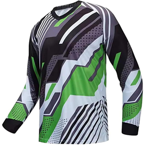 Maillot de motocross personnalisé respirant à séchage rapide en % polyester avec impression numérique – Vente populaire – Nom d'équipe personnalisable - Product Image 1