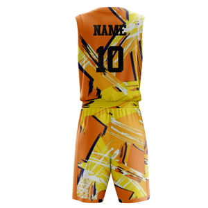 Conjunto de uniforme de baloncesto unisex personalizado, ropa de equipo, camiseta de baloncesto, pantalones cortos de baloncesto de malla transpirable, camiseta sin mangas. - Product Image 2