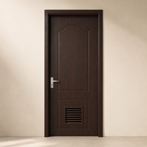 Elegant Waterproof WPC Louver Door with <b>Frame</b> Architrave Finished Surface Side Opening for House Hotel Villa or Apartment - Product Image 1