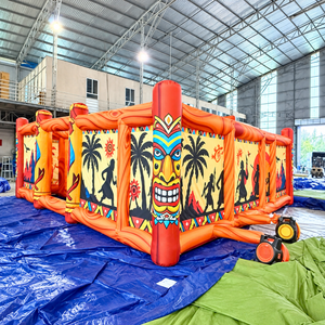 Laberinto Inflable de PVC Naranja, Circuito de Obstáculos Oxford para Niños, Juego Interactivo para Fiestas, para Niños de 3 Años, Parque Infantil Portátil para Interiores/Exteriores - Product Image 5