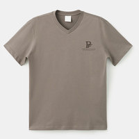 T-shirt pour homme en coton 100% de bonne qualité, col en V, dernière arrivée, couleur personnalisée, coupe classique, uni, décontracté, écologique