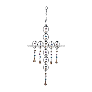 Campanas de hierro montadas en la pared recicladas y carillón de viento de cuentas de vidrio carillón de viento de metal decorativo de alta calidad a precio mayorista - Product Image 3