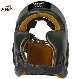 Casco de Boxeo Wesing Personalizado, Protector de Cabeza de Cuero Rojo para Entrenamiento, Casco de Boxeo de Material PU, Protector de Cabeza de Goma para Kick Boxing - Product Image 2