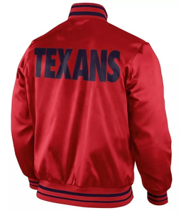 Chaqueta Universitaria Roja de Satén de los Houston Texans - Product Image 2