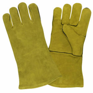 Protection Équipement de protection individuelle Gants de sécurité en cuir de vachette rouge résistants à la chaleur, aux étincelles et au feu Gants de soudage - Product Image 4