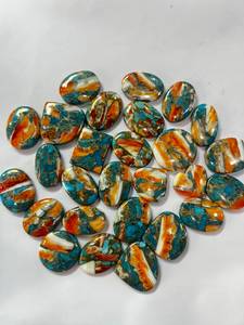 Turquesa Natural Pulida Certificada, Piedras Preciosas Raras de Ostra, Formas Mixtas, Multicolor, Tamaño Libre, Sueltas para Joyería, GEMAS TASBIYA - Product Image 4