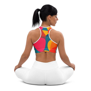 RIZNA ENTERPRISES Girls' Comfortable Cross <b>Back</b> <b>Heat</b>-Transfer Printed High Support U-Led Sports Bra Plus Size Breathable - Product Image 1