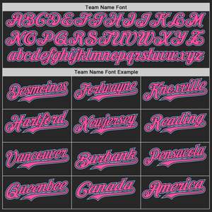Maillot de baseball personnalisé sublimé noir rose motif vague unisexe adulte manches courtes respirant boutonné devant tenue d'équipe - Product Image 5