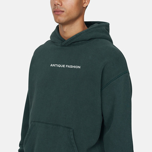 Sweat-shirts pour hommes personnalisés avec impression puff, effet délavé, 500 g/m², streetwear, haute qualité - Product Image 2