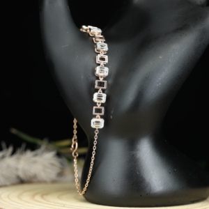 Stylish 925 Sterling Silver Moissanite Diamond Iced Out Necklace Square Cluster Link Chain Hip Hop Jewelry for Men and Women - Product Image 1