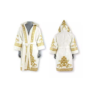 Best Quality Custom Design Comfortable Breathable Satin Silk Robe Wholesale Boxing Hood Robe Custom Made Martial Arts Wear - Product Image 6