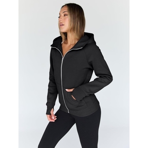Sudadera con capucha para mujer, edición premium, la más demandada, con cierre frontal de cremallera, servicio OEM/ODM aceptable, capucha con cordón ajustable. - Product Image 2