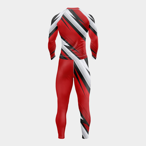 Ensemble de sport 2 pièces pour homme, personnalisé en gros, avec Rashguard à manches longues et collants imprimés, pour la course et la gym, OEM - Product Image 3
