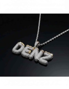 Moissanite DENZ Letter <b>Iced</b> <b>Out</b> Pendant <b>Chain</b> for Men Silver Gold 10K 14K Hip Hop Jewelry Luxury Gift Fashion Style for Men - Product Image 2