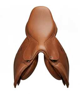 Selle d'Équitation Anglaise FAB en Cuir Marron avec Arceau en Bois – Équipement Professionnel Écologique, Confortable et Durable, Logo Personnalisable - Product Image 3