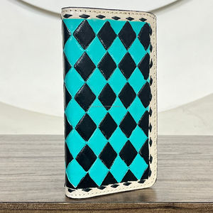 กระเป๋าสตางค์ยาวลายตารางหนังวัวแท้สำหรับผู้ชาย สินค้ามาใหม่ ขายดี แฟชั่นทันสมัย ใส่เงินสด กระเป๋าคลัทช์และกระเป๋าถือ ของขวัญสำหรับทุกเพศ - Product Image 4