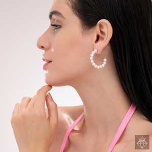 ตุ้มหูไข่มุกงาช้างคลาสสิค prao - Product Image 2