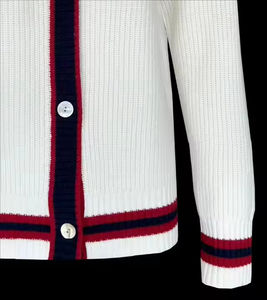 Cárdigan Clásico con Cuello en V para Hombre, Prenda de Punto Holgada y Versátil, Suéter, Chaqueta, Top - Product Image 2