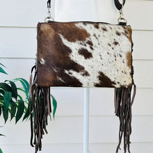 Nouveau style, prix raisonnable, sacs à la mode, deux sangles, imperméable, haute qualité, vente en gros, sac à main en cuir de vache véritable pour femmes - Product Image 1