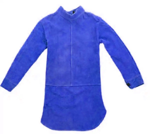 ผ้ากันเปื้อนหนังวัวแท้กันไฟ ทนความร้อน 800 องศาเซลเซียส ตะเข็บเชื่อมอย่างดี ทรงปกติ สำหรับงานอุตสาหกรรมเพื่อความปลอดภัย - Product Image 2