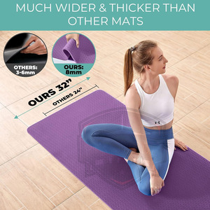 Tapete de Yoga Antideslizante de PVC de Alta Calidad y Durabilidad con Logotipo Personalizado para Ejercicios de Fitness y Entrenamiento - Product Image 4