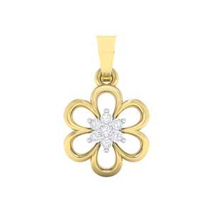 Pendentif Fleur en Diamant de Laboratoire, Argent Sterling 925, Bijoux Floraux Raffinés, Pendentif Personnalisé Élégant, Collection de Bijoux B2B en Gros - Product Image 4