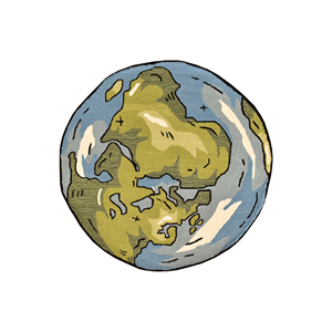Tapis de sol pour enfants - Tapis moderne en laine tufté à la main en forme de globe terrestre, tapis mignon illustré avec une carte du monde, tapis de planète, tapis de sol doux sculpté en 3D - Product Image 1