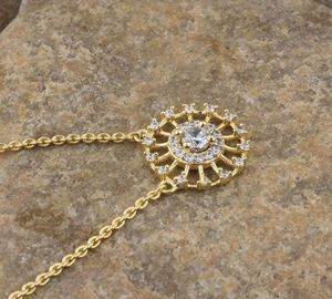 Collar con Colgante Pequeño de Plata 925 Minimalista Vintage, Chapado en Platino, con Circonita, Accesorio Diario Unisex, Hecho a Mano - Product Image 2