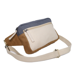 Bolso Bandolera de Lona Personalizado |   Bolso de Hombro Ajustable de Lona |   Riñonera de Viaje con Bolsillos Organizadores OEM ODM - Product Image 3