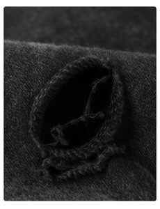 High Quality Custom Logo 360G Distressed Ripped Washed Canvas Polyester/Cotton Comfort Terry <b>Drawstring</b> Casual <b>Trousers</b> - Product Image 4