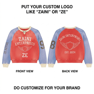 เสื้อสเวตเชิ้ตผ้าฟลีซคอโอแบบสวมครึ่งซิป แขนยาว ปักโลโก้ตามสั่ง ZAINI ENTERPRISES ผลิตจากผ้าฝ้ายถัก 100% ทรงยูนิเซ็กส์ คอโอ สำหรับฤดูใบไม้ร่วง สไตล์ลำลอง - Product Image 1
