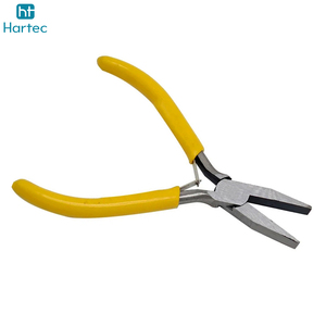 Professional Flat Nose Jewelry Pliers Durable Yellow Rubber Grip <b>Wire</b> Straightening Forming <b>Craft</b> Tool for Jewelry Making - Product Image 3