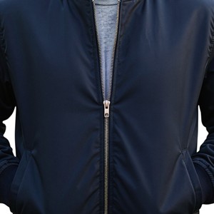 Veste Homme Slim Coupe Droite avec Logo, Coupe-Vent Respirante à Col en V Zippé, Service OEM, Polyester/Coton, Personnalisable pour l'Hiver - Product Image 3