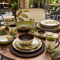 Collection de vaisselle en mélamine aspect grès, motif moucheté neutre, pour restaurants et hôtels modernes