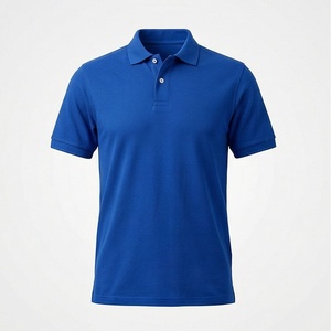 Polo à manches courtes pour homme, bleu royal, 100% coton, tissu Oxford, décontracté, respirant, coupe classique, design uni - Product Image 1