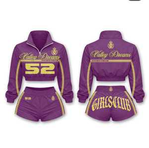 Conjunto Deportivo de Dos Piezas para Mujer, Primavera/Verano, Color Sólido, Logotipo Personalizado, Ropa Deportiva de Algodón, Ropa Casual de Calle, Ropa de Gimnasio, Fitness - Product Image 1