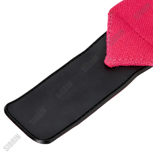 Sibrin Custom Logo Print Womens <b>Pink</b> Wrist <b>Wraps</b> Heavy Duty braces Support for Powerlifting Weightlifting Wrist Support 18 Inch - Product Image 3