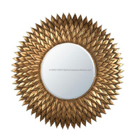 Miroir mural décoratif moderne en fer doré de haute qualité pour la maison, le salon, la chambre à coucher, la table de maquillage