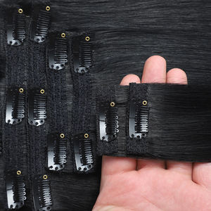 Extensions de cheveux humains Remy de luxe sans couture à clipser, 16-26 pouces, blond naturel brut, trame invisible en PU injecté - Product Image 4